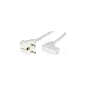Napájecí kabel Kabel CEE 7/7 (E/F) úhlová vidlice,IEC C13 zásuvka 90° PVC