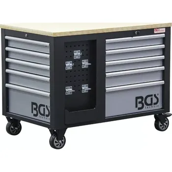 BGS 4199 Dílenský vozík BGS Technic, 2×5 zásuvek, 1 skříňka, 1150x866 mm prázdný