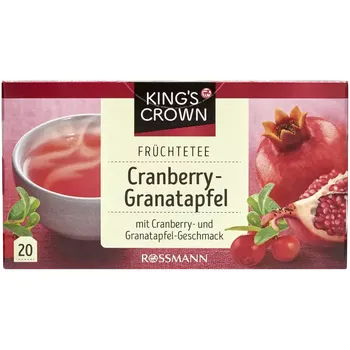 Čaj King's Crown Ovocný čaj s příchutí brusinek a granátového jablka 40 g