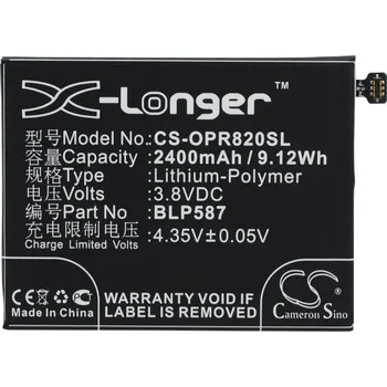 Baterie pro mobilní telefon Baterie Cameron Sino CS-OPR820SL, Li-Polymer, 2400
