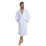 Pánský bavlněný župan Kimono, Bílá M