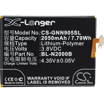 Baterie pro mobilní telefon Baterie Cameron Sino CS-GNN905SL, Li-Polymer, 2050