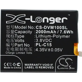 Baterie pro mobilní telefon Baterie Cameron Sino CS-DVM100SL, Li-Polymer, 2000