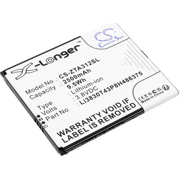 Baterie pro mobilní telefon Baterie Cameron Sino CS-ZTA312SL, Li-Ion, 2500