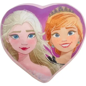 Dekorativní polštářek Tiahome 3D mikroplyšový dětský polštářek srdce Frozen 36X36cm