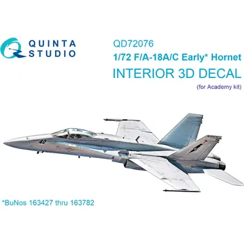 Plastikový model Quinta studio 1/72 F/A-18A/C early 3D-Print.&col.interior (ACAD)