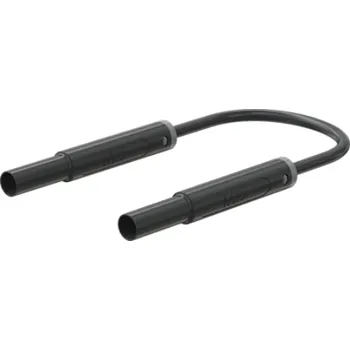 Měřicí kabel STÄUBLI SAK-4N-F10-15021 Měřicí šňůra 19A banánek 4 mm,z obou stran izolované černá