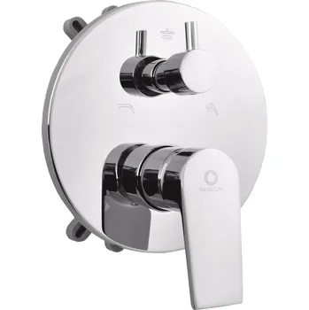 Vodovodní baterie COLORADO - Vanová/Sprchová baterie podomítková 3-cestná s tělesem a s boxem, Chrom CO187BOX, RAV Slezák