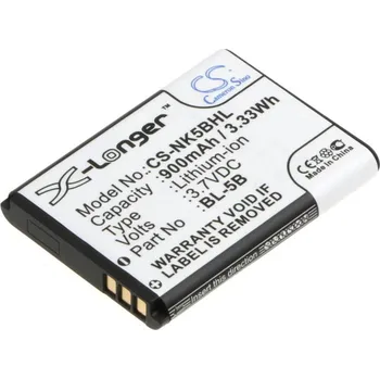 Baterie pro mobilní telefon Baterie Cameron Sino CS-NK5BHL, Li-Ion, 900