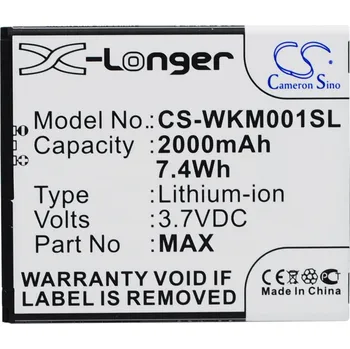 Baterie pro mobilní telefon Baterie Cameron Sino CS-WKM001SL, Li-Ion, 2000