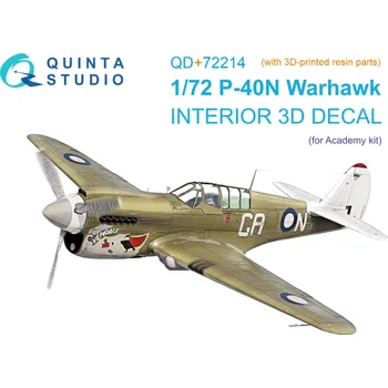 Plastikový model Quinta studio 1/72 P-40N Warhawk 3D-Print.&col.interior (ACAD)