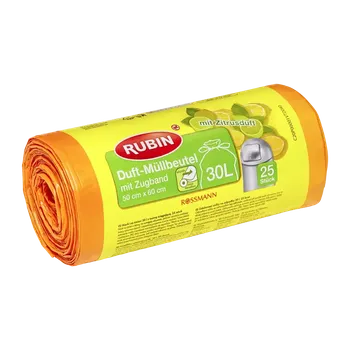 Pytle na odpadky RUBIN Odpadkové pytle s vůní zatahovací 30 l 25 ks