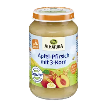 Alnatura BIO ovocný příkrm jablko a broskev 190 g