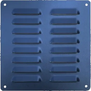 Větrací mřížka MD Větrací mřížka ANTRACIT ZN bez síťky 19x19 cm s otvory v rozích