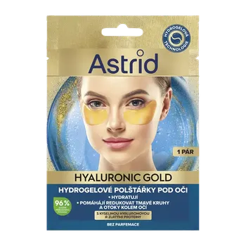 Péče o oční okolí Astrid Hyaluronic Gold hydrogelové polštářky pod oči 1 pár