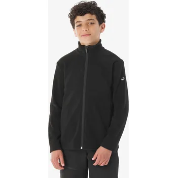 Pánská mikina QUECHUA Dětská turistická fleecová mikina MH 500 8 LET ČERNÁ