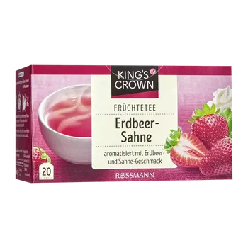 Čaj King's Crown Ovocný čaj jahody se smetanou 60 g