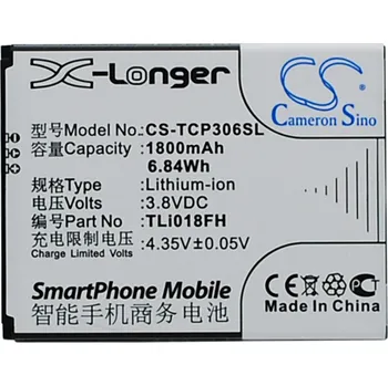 Baterie pro mobilní telefon Baterie Cameron Sino CS-TCP306SL, Li-Ion, 1800