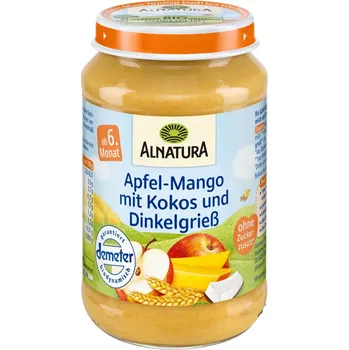 Alnatura BIO Ovocný příkrm jablko, mango a kokosové mléko 190 g