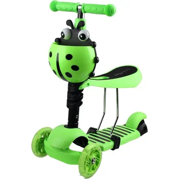 Koloběžka Dětská koloběžka ENERO 2v1 BERUŠKA se svítícími LED koly, zelená