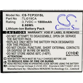 Baterie pro mobilní telefon Baterie Cameron Sino CS-TCP331SL, Li-Ion, 1800