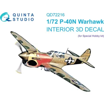 Plastikový model Quinta studio 1/72 P-40N Warhawk 3D-Print.&col.interior (SP.H.)