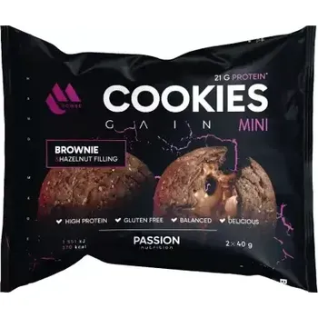 Passion MPower Cookie Gain Mini 2x40g Brownie lískooříšková náplň