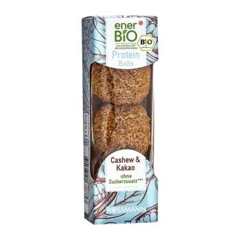 Bonbon enerBiO - BIO ovocné kuličky s kakaem a kešu - 60 g