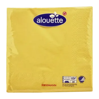 Papírový ubrousek alouette Ubrousky 3vrstvé Žluté 30 ks