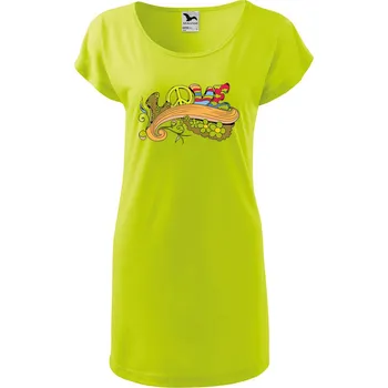 Dámské tričko DOBRÝ TRIKO Dámské tričko/šaty LOVE Velikost: M, Barva: Limetková