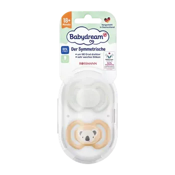 dudlíky Babydream Silikonový dudlík symetrický bez kroužku, různé druhy 18+ měs. 2 ks
