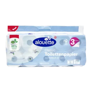 Toaletní papír alouette Toaletní papír 3vrstvý 10 ks 246 m