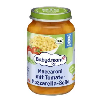 Dětská výživa Babydream BIO příkrm makarony s rajčaty a mozzarellou 220 g