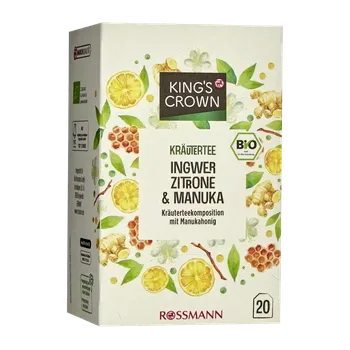 Čaj King's Crown Čaj se zázvorem, citronem a medem Manuka 40 g