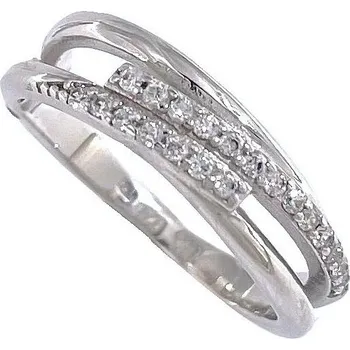 Prsten Stříbrný prsten zirkony velikost prstenu 58