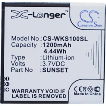Baterie pro mobilní telefon Baterie Cameron Sino CS-WKS100SL, Li-Ion, 1200