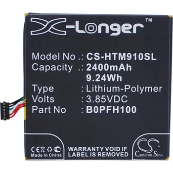 Baterie pro mobilní telefon Baterie Cameron Sino CS-HTM910SL, Li-Polymer, 2400