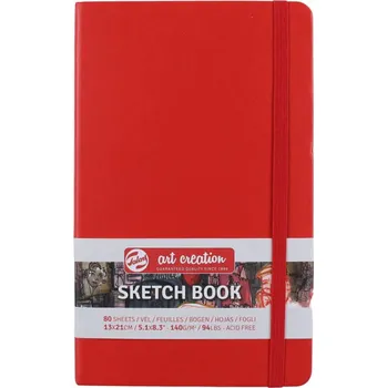 Zápisník Skicák Art Creation červený, 140 g/m2, 80 stran - 13 x 21 cm