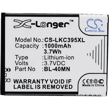 Baterie pro mobilní telefon Baterie Cameron Sino CS-LKC395XL, Li-Ion, 1000