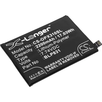 Baterie pro mobilní telefon Baterie Cameron Sino CS-OPX310SL, Li-Polymer, 2200