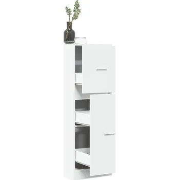 Komoda zahrada-XL Skříňka na léky bílá 40 x 41 x 118 cm kompozitní dřevo 855196