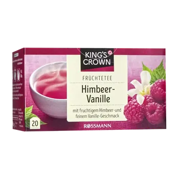 Čaj King's Crown Ovocný čaj vanilka a malina 60 g