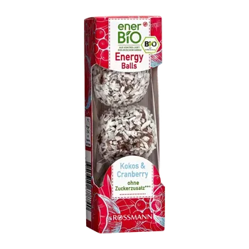 Bonbon enerBiO BIO ovocné kuličky s datlemi a kokosem 60 g