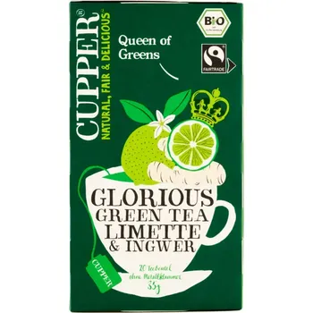 Čaj Cupper BIO zelený čaj se zázvorem a limetkou 50 g