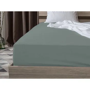 Prostěradlo Jersey prostěradlo šedozelené 180 x 200 cm