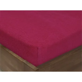 Prostěradlo Froté prostěradlo s napínací gumou - fuchsie 180x200