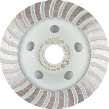 Brusný kotouč Graphite Diamantový brusný kotouč, turbo, 125 x 22,2 mm, suchý