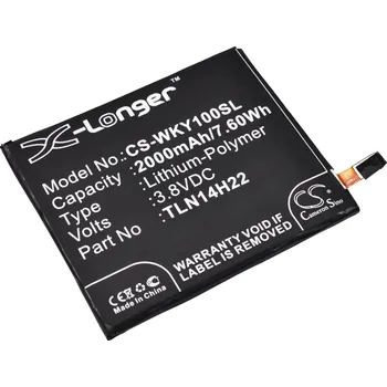 Baterie pro mobilní telefon Baterie Cameron Sino CS-WKY100SL, Li-Polymer, 2000