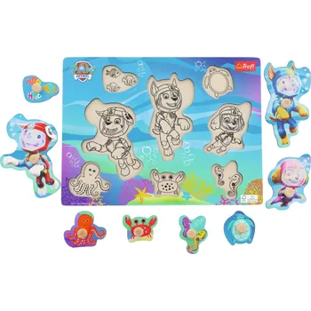 Vkládačka Trefl dřevěná vkládačka Tlapková patrola: pod vodou