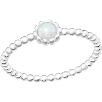 Prsten Stříbrný prsten s Opálem Velikost: 8/57-58 Ag 925/1000